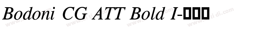 Bodoni CG ATT Bold I字体转换